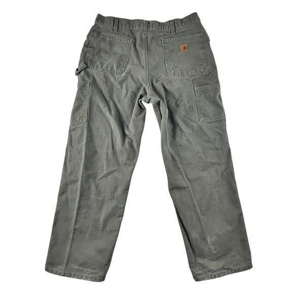 Carhartt B11 MOS Carpenter Pants Original Dungaree Fit Men 36x30 Green - Picture 2 of 15